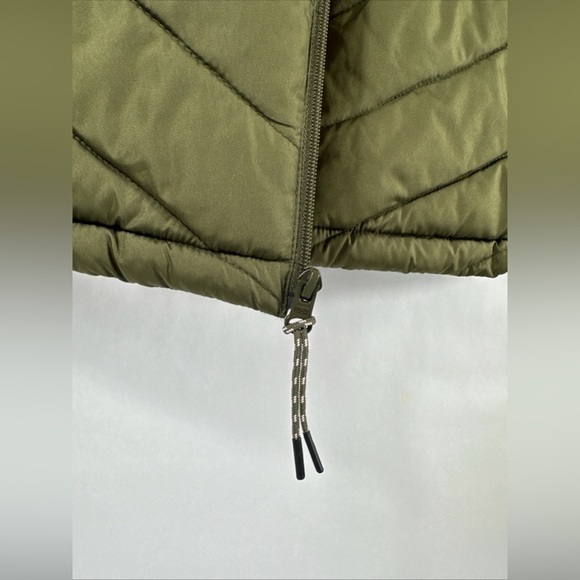 GAP Warmest Puffer Vest Women Small Hunter Green Full Zip Pockets - Picture 4 of 7